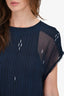 Isabel Marant Etoile Black/Blue Frayed Hem Sleeveless Dress Size 36