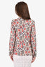 Isabel Marant Cream/Red Floral Print Double Breasted Blazer Size 36