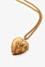 Versace Gold Tone Open Heart Necklace