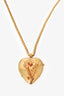 Versace Gold Tone Open Heart Necklace