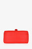 Delvaux Red Leather Brillant Top Handle MM with Strap