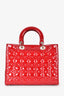 Christian Dior 2012 Red Patent Leather Large Lady Dior Tote With Strap