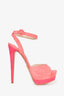 Prada Pink Suede Leather Platform Sandals Size 37