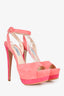 Prada Pink Suede Leather Platform Sandals Size 37
