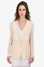 Stella McCartney Cream Silk Lightweight Single Breasted Blazer Size 40