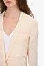 Stella McCartney Cream Silk Lightweight Single Breasted Blazer Size 40