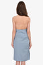 Jacquemus Blue Wool 'Le Splash' Asymmetric Dress Size 42