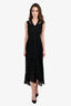 Jean Paul Gaultier Vintage Black Crochet Silk/Wool Maxi Dress with Slip Size S