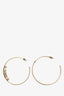 Christian Dior Gold Tone J'Adior Hoop Earrings
