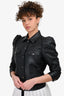 Retrofrete Black Lambskin Leather 'Ada' Jacket Size S