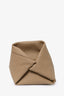 MM6 Maison Margiela Beige Leather Small Triangle Tote