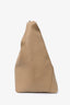 MM6 Maison Margiela Beige Leather Small Triangle Tote