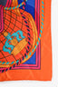 Hermes Orange Silk 'Grande Tenue' Carre 90