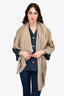 Louis Vuitton Grey/Gold Wool/Silk Monogram Scarf