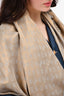 Louis Vuitton Grey/Gold Wool/Silk Monogram Scarf