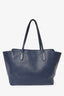 Gucci Blue Pebbled Leather Swing Tote