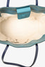 Gucci Blue Pebbled Leather Swing Tote