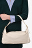 Celine 2021 White Leather Medium 'Romy' Shoulder Bag