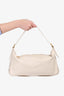 Celine 2021 White Leather Medium 'Romy' Shoulder Bag