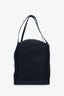 Pleats Please Issey Miyake Black Canvas/Leather Pleated Tote Bag