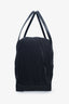 Pleats Please Issey Miyake Black Canvas/Leather Pleated Tote Bag