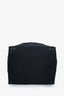 Pleats Please Issey Miyake Black Canvas/Leather Pleated Tote Bag
