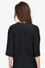 Maje Black V-Neck 3/4 Sleeve Top Size 1
