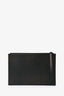 Gucci Black Leather 'Life Is Gucci' Zip Pouch