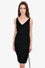 Gucci Vintage Black Tie Detailed Slinky Dress Size S