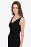 Gucci Vintage Black Tie Detailed Slinky Dress Size S