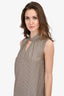 Judith & Charles Brown/Black Printed Top Size 4