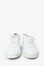 Hermès White/Orange Leather Quicker Sneakers Size 38