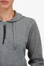 Brunello Cucinelli Grey Cashmere Zip-Up Hoodie Size S