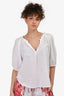Xirena White Puff Sleeve Blouse Size S