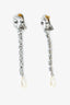 Miu Miu Crystal/Pearl Drop Earrings