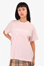 Burberry Pink Logo T-Shirt Size S