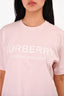 Burberry Pink Logo T-Shirt Size S