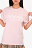 Burberry Pink Logo T-Shirt Size S