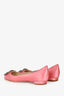 Manolo Blahnik Pink Satin Embellished Pointed Flats Size 38