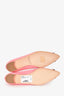 Manolo Blahnik Pink Satin Embellished Pointed Flats Size 38