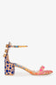 Salvatore Ferragamo Multicolour Cork Block Heels Size 7.5