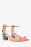 Salvatore Ferragamo Multicolour Cork Block Heels Size 7.5