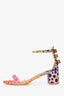 Salvatore Ferragamo Multicolour Cork Block Heels Size 7.5