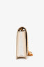 Saint Laurent Gold Metallic Leather Logo Wallet On Chain