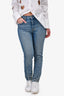 GRLFRND Blue Denim Pearl Embellished Jeans Size 27