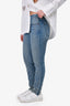 GRLFRND Blue Denim Pearl Embellished Jeans Size 27