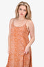 Natalie Martin Orange Leopard Maxi Sun Dress Size S