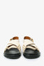 Marni Cream Leather Crossover Sandals Size 39.5