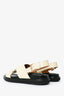 Marni Cream Leather Crossover Sandals Size 39.5
