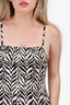 Faithfull The Brand Black/White Zebra Printed Sleeveless Dress Size M